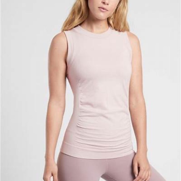 NWOT Athleta Foresthill Ascent Seamless Tank Pale Pink XS - Picture 1 of 11